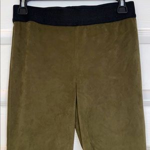 Faux Suede Green Leggings